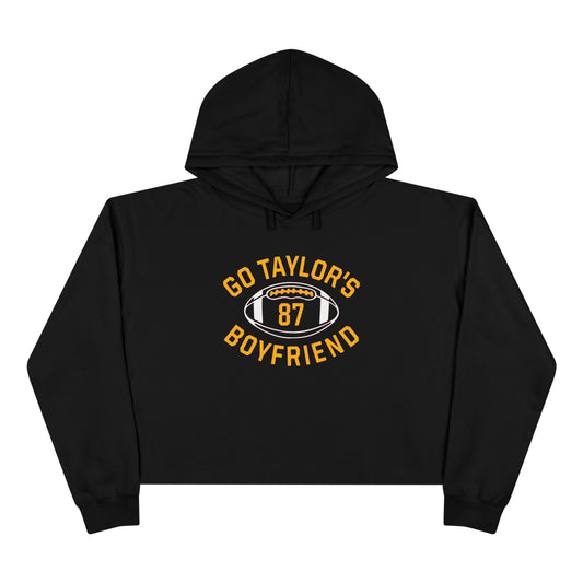 Go Taylor's Boyfriend Crop Hoodie - Perfect for Game Day and Fan Wear